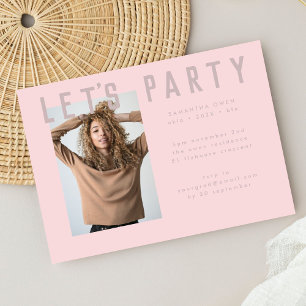 Invitation chic voguish chic chic mod photo fête