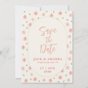 Invitation Chic Watercolor Rose Floral Wedding Enregistrer la