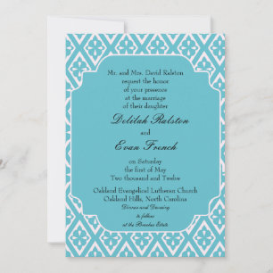 Invitation Chicago Blue - invite de mariage