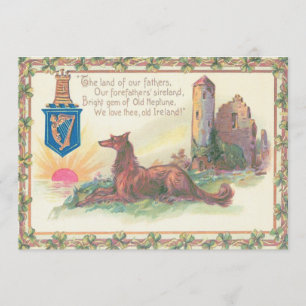 Invitation Chien Castle Harpe d'Erin Shamrock