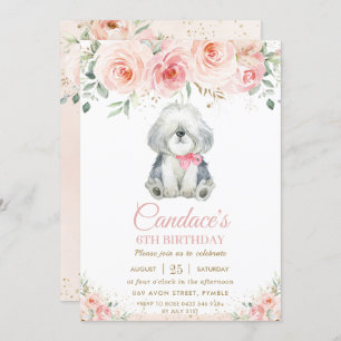 Invitation Chien Chien Chien Chien Chien Chien Rose Floral Gi