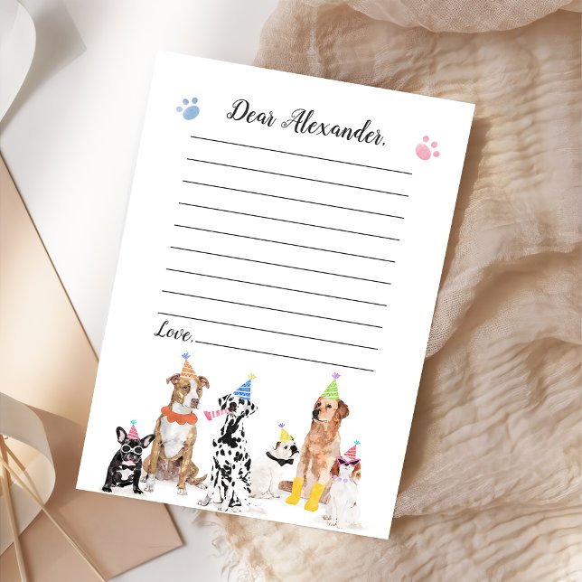 Invitation Chien Chiot Anniversaire heure Capsule Note Messag (Créateur téléchargé)