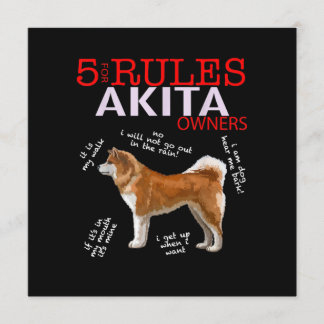 Invitation Chien d'Akita| 5 Règles Propriétaire de chien Akit