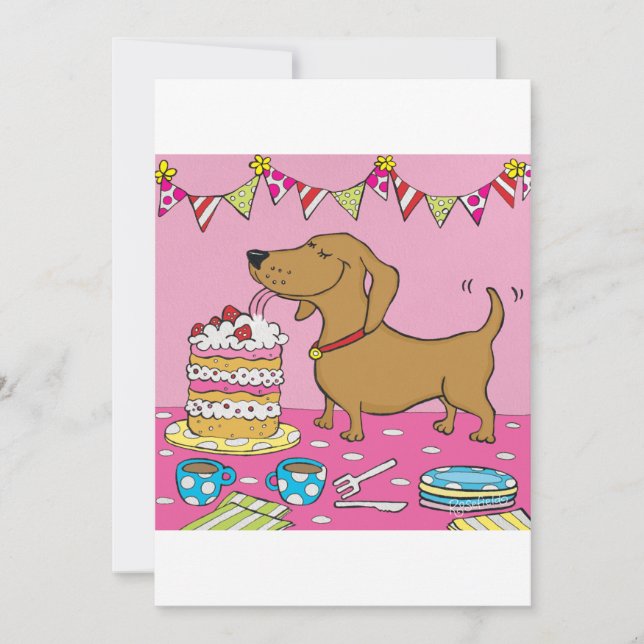 Invitation Chien de fête (Devant)
