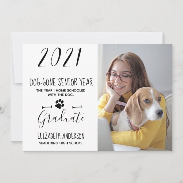 Invitation Chien de l'année supérieure Classe 2021 - Photo Gr (Devant)