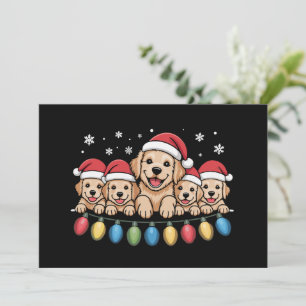 Invitation Chien de Noël drôle Retriever doré Chien de compag