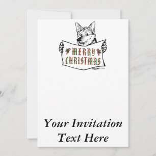 Invitation Chien de Noël : Joyeux Noël !