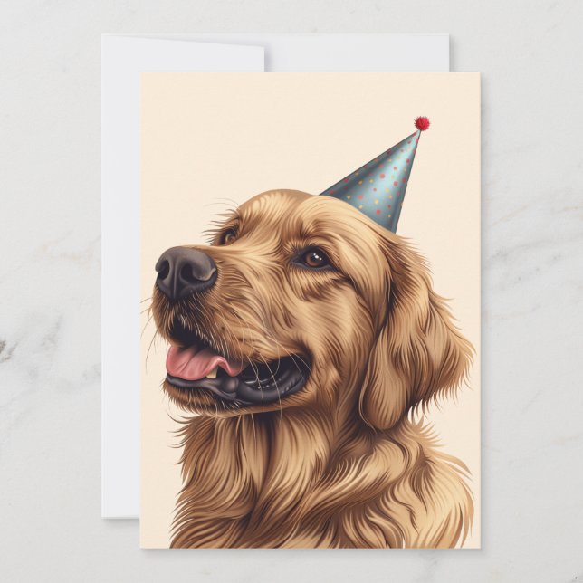 Invitation Chien d'or de l'épreuve d'anniversaire (Devant)