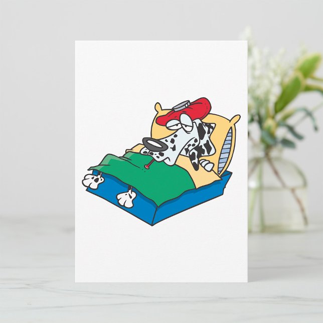 Invitation Chien Malade Dans Le Lit (Créateur téléchargé)