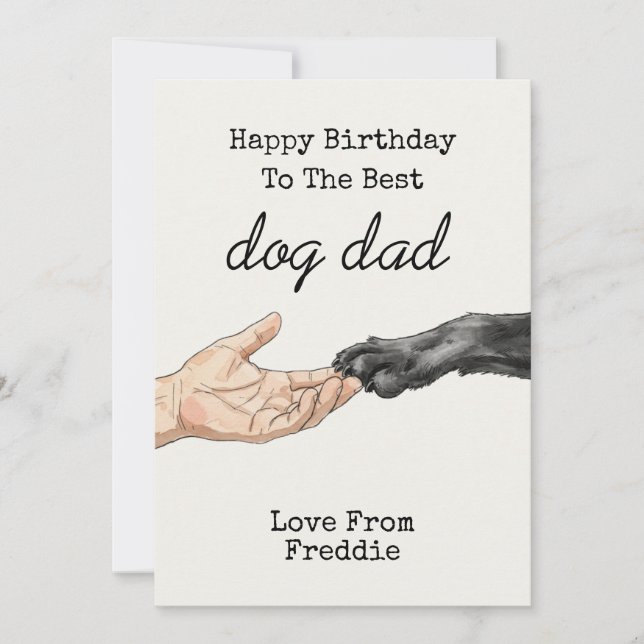 Invitation Chien papa Anniversaire | Anniversaire personnalis (Devant)