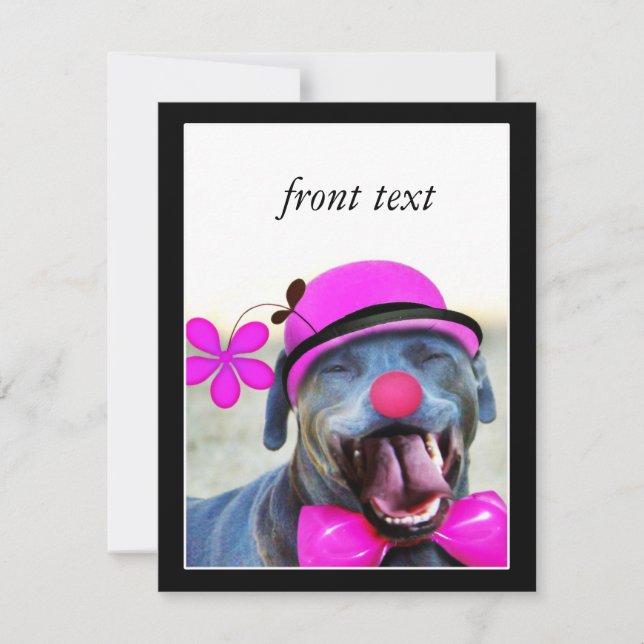 Invitation Chien riant (Devant)