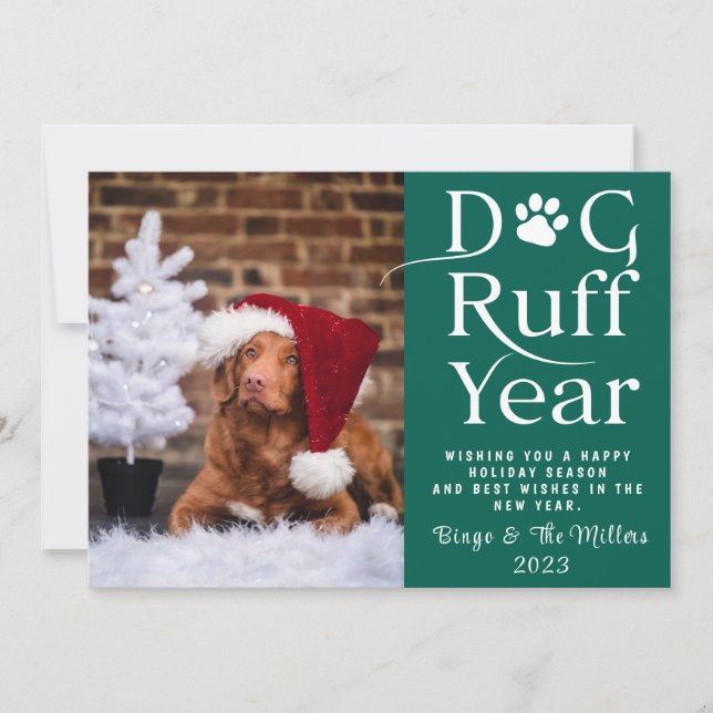 Invitation Chien Ruff Année Animaux de compagnie Photo Funny  (Devant)