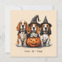 Chiens Beagles d'Halloween Jack-o'-lantern