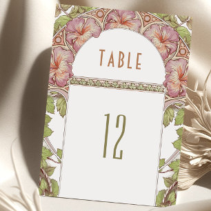Invitation Chiffres de table Petunia Vintage Art Nouveau Mari