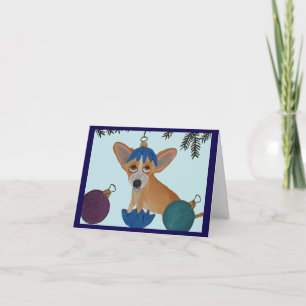Invitation Chihuahua dans un ornement de Noël cassé