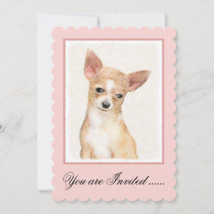 Invitation Chihuahua Peinture - Cute Original Chien Art