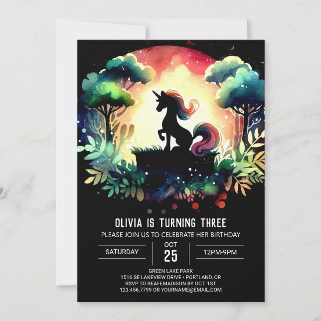 Invitation Children Horse Birthday (Devant)