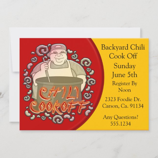 Invitation Chili Cuire À L'Écart (Devant)