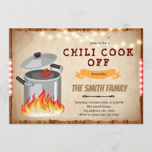 Invitation Chili cuire de l'invitation