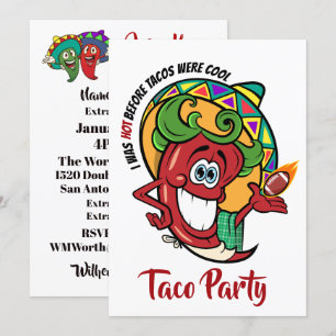 Invitation Chili Pepper Football, Taco, Quelle Que Soit L'Inv