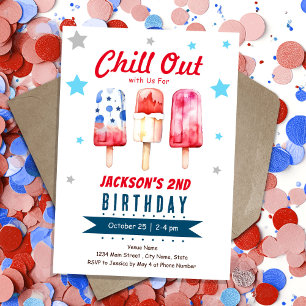 Invitation Chill Out Kids Summer Ice Pop 2e anniversaire