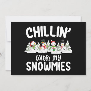 Invitation Chillat avec mes neiges Snowman Noël