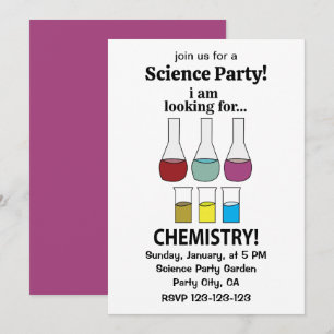 Invitation Chimie Drôle Je cherche la chimie