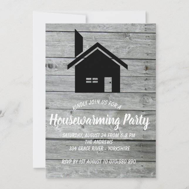 Invitation Chimney rustique Grange en bois Chimney (Devant)