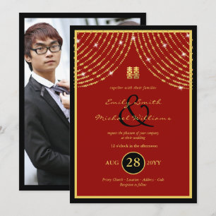 Invitation Chinois PHOTO Mariage Inviter Ampersand