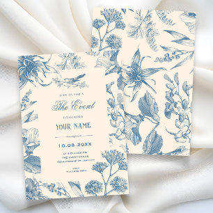 Invitation Chinoiserie botanique florale vintage