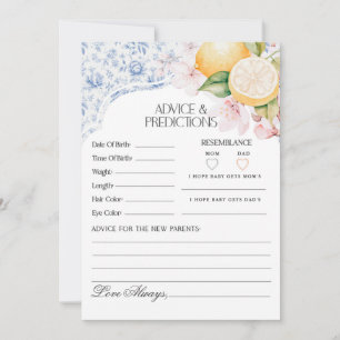 Invitation Chinoiserie Citron Thé avec maman Conseil pour béb