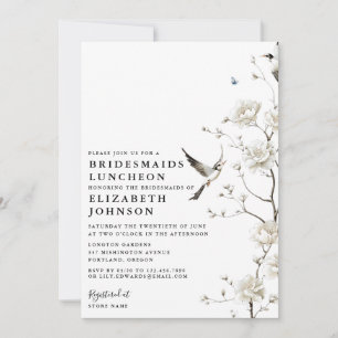 Invitation Chinoiserie Floral Garden Bridesservantes Luncheon
