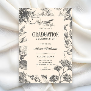 Invitation Chinoiserie florale botanique vintage pour la remi