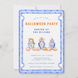 Invitation Chinoiserie Ginger Jar Halloween