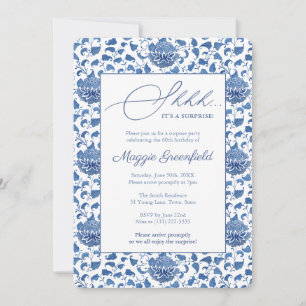 Invitation Chinoiserie Lady Milestone Anniversaire Surprise P