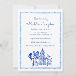 Invitation Chinoiserie Pagode aquarelle