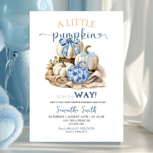 Invitation Chinoiserie Petit Baby shower Citrouille