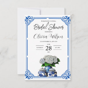 Invitation Chinoiserie Pot à gingembre & Hydrangea