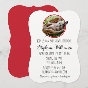 Invitation Chiot mignon dans un gant de base-ball