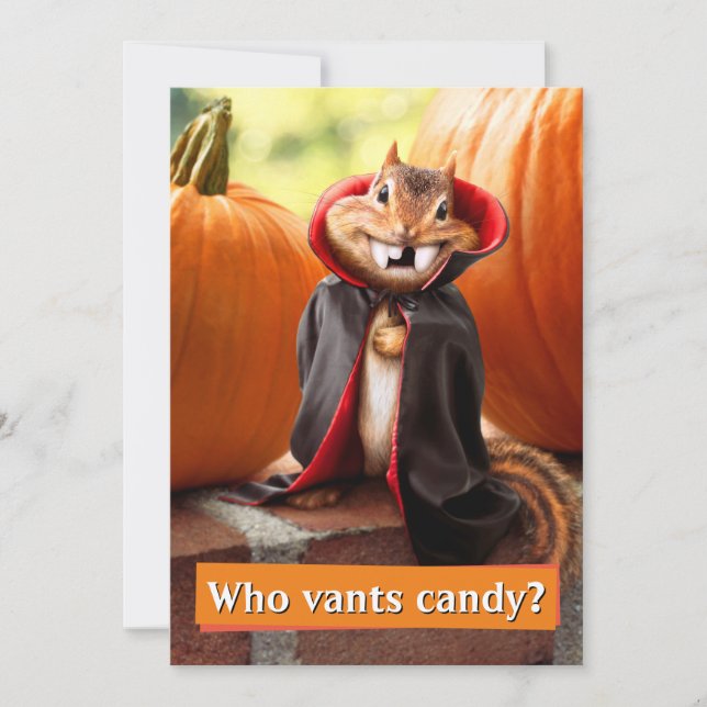 Invitation Chipmunk Vampire (Devant)