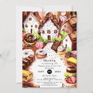 Invitation Chocolat Boho simple Anniversaire