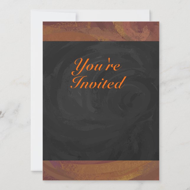 Invitation Chocolat Carmel Swirl (Devant)