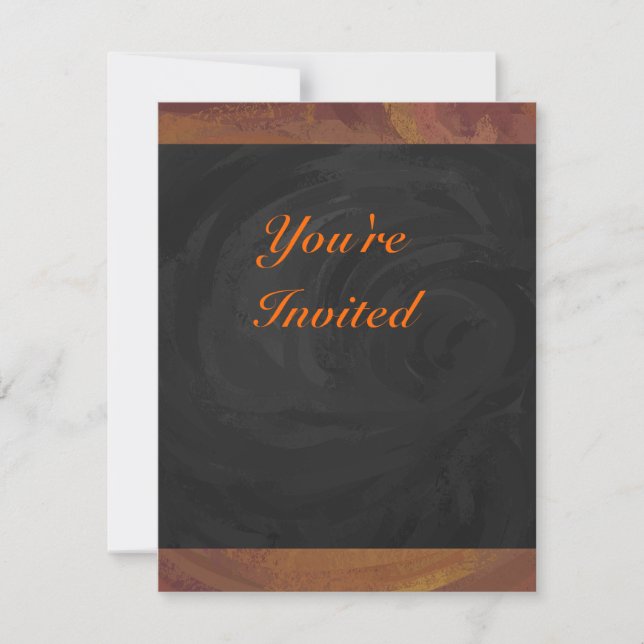 Invitation Chocolat Carmel Swirl (Devant)