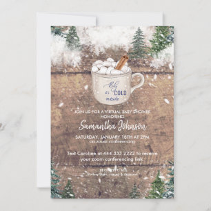 Invitation Chocolat chaud bébé Il fait froid à l'extérieur Ro