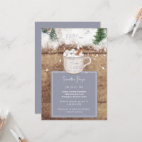Chocolat chaud rustique bébé Il est bleu froid Dus