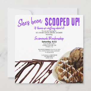 Invitation Chocolat crème glacée Scoop sur Fête des mariées g