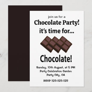 Invitation Chocolat Il est temps pour la fête du chocolat