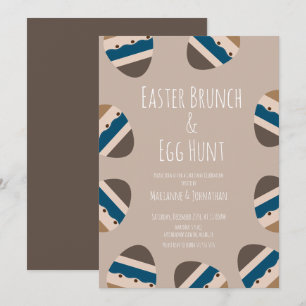 Invitation Chocolat OEufs de Pâques Brunch Chasse aux oeufs