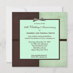 Invitation ChocoMint 50e anniversaire de mariage