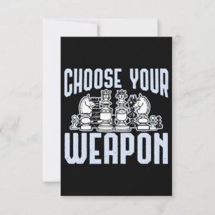 Invitation Choisissez votre arme Chess Pièces Cadeau